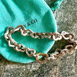 Tiffany & Co. Heart Link 8” silver 925 and 18k gold 750